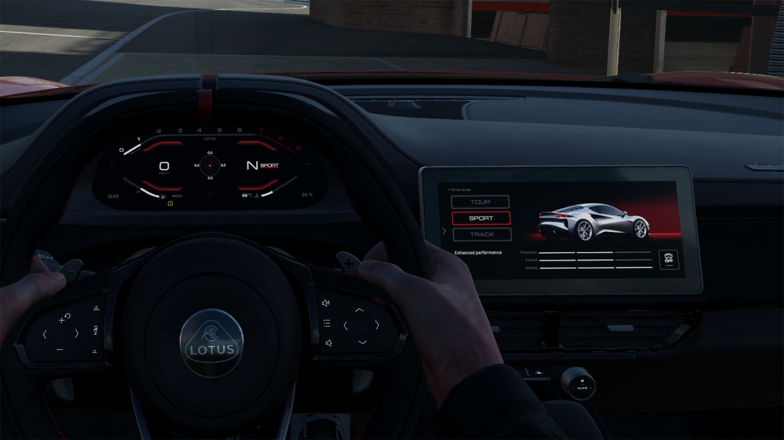 Lotus Emira, Sport mode, AC Evo